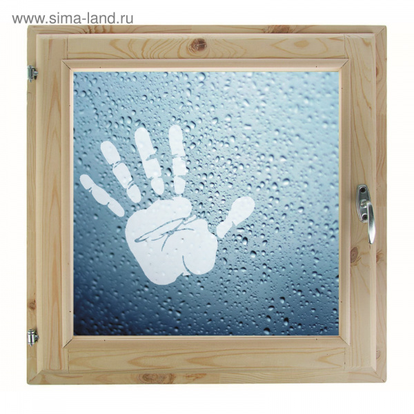 Окно, 50×50см, "Рука", однокамерный стеклопакет /3819929