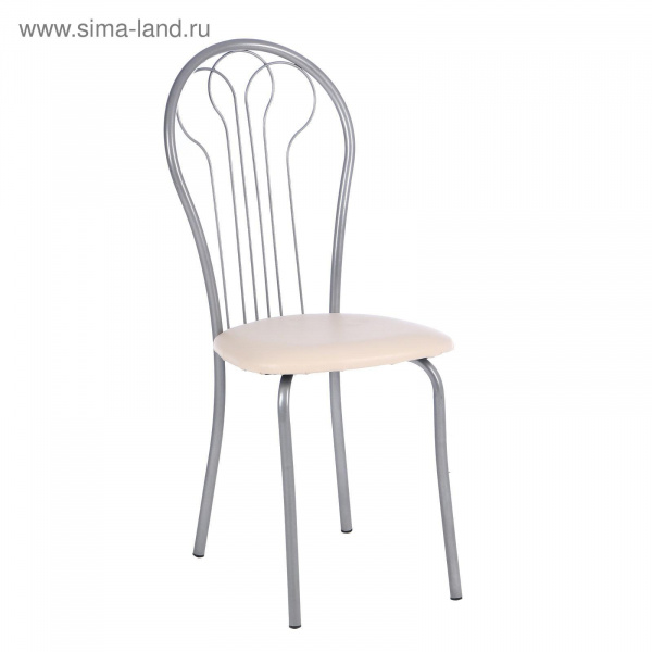 Стул "Венский" серебристый металлик/молочный 4619991