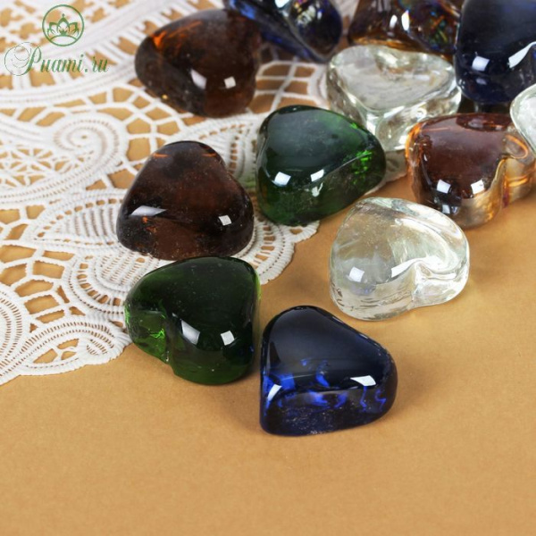 Камень для декора "Перламутровые сердечки" 650583