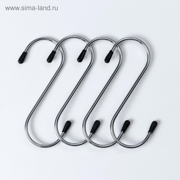 Набор крючков для рейлинга, d=3 см, 4 шт /2506462