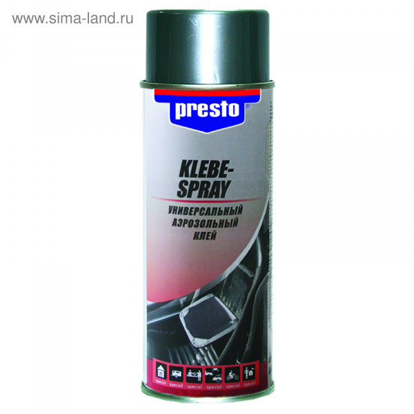 Клей PRESTO, универсальный, аэрозольный, 400 мл, аэрозоль/3531757
