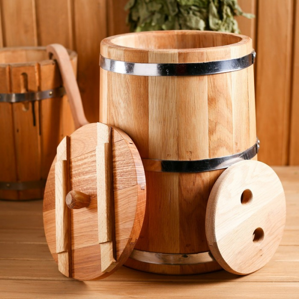 Кадка из дуба для воды и заготовки солений 15л 33230