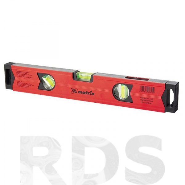 Уровень алюминиевый, 800мм, фрезерованный, 3 глазка (1 зеркальный) усиленный /34708