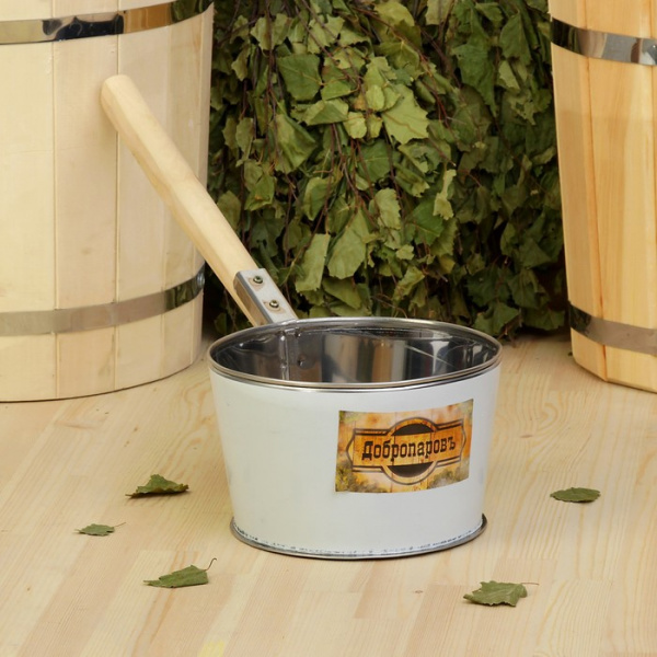 Ковш из нержавеющей стали для бани 2л /1444373