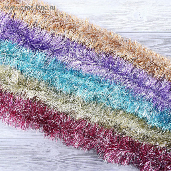 Мишура снег d-10 см 2м микс цвета 6029 702586