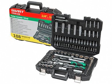 Набор головок и бит 108пр. ВОЛАТ (19020-108)