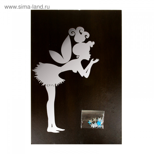 Наклейка "Феечка со звездами" зеркальная 890392