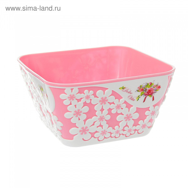 Салатник 1л "Дольче Вита"   розово -белый   1325309