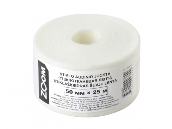 Лента стеклопластиковая 50ммх25м самокл. ZOOM (Для армирования швов) (02-5-6-011)