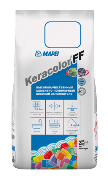 Затирка д/швов «Mapei» KERACOLOR FF №112 серая 2кг.