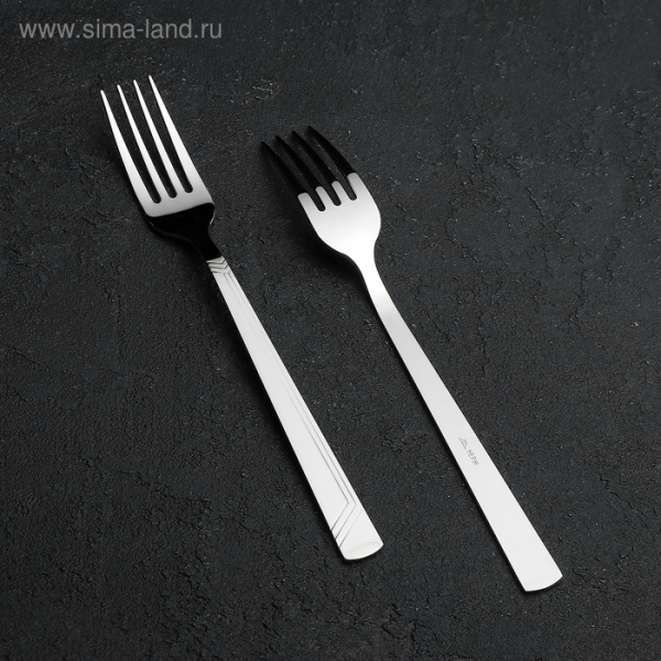 Вилка столовая «Аппетит», h=20 см, толщина 2 мм, цвет серебряный/882843
