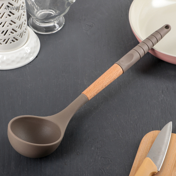 Половник «Брауни», 33 см, цвет МИКС/3803723