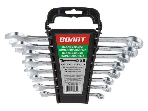 Набор ключей комбинир. 8-19мм 8шт ВОЛАТ (15340-08)