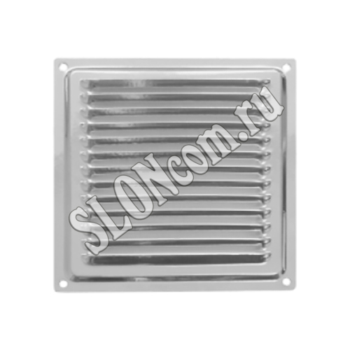 Решетка вентиляционная 175х175 с сеткой /хром/465д