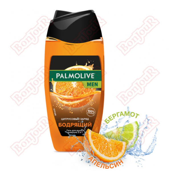 Гель для душа и шампунь 2в1 Palmolive Men Бодрящий цитрусовый заряд 250 мл