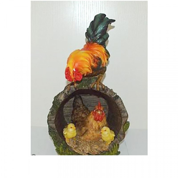Петух с курицей и цыплятами /048519