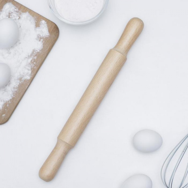 Скалка с ручками, 36×4 см, бук/6904059