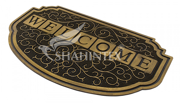 КОВРИК ПРИДВЕРНЫЙ РЕЗИНОВЫЙ С ПОКРЫТИЕМ SHAHINTEX SH40 45*75 ЗОЛОТО/459182