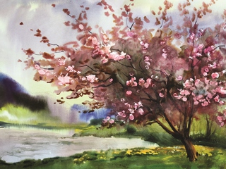 Фотообои DECOCODE Романтика акварелью 4х2,8