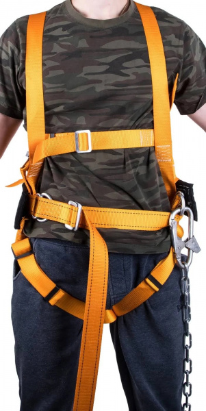 Страховочная система со стропом из цепи и амортизатора УС 2аГЖ