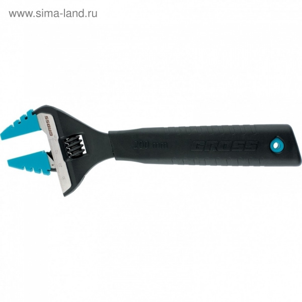 Ключ разводной, 200 мм,CrV, тонкие губки, защитные насадки/15568