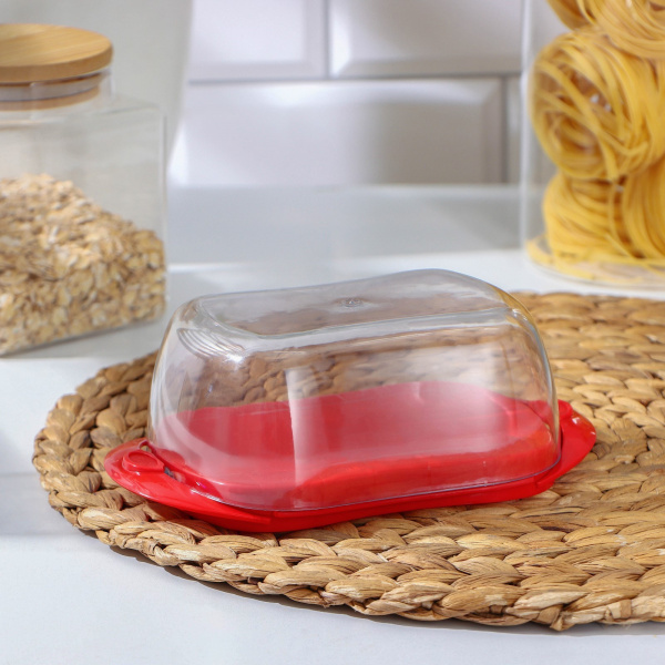 Маслёнка с мерной шкалой «Люкс», 18×9,5×6,5 см, цвет МИКС /9099662