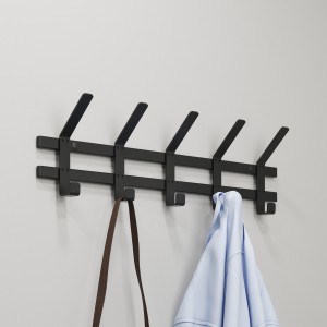 Вешалка настенная Торонто 5 (5 крюч.) 58*8,5*16,8см (черный) ВНТ5Ч ЗМИ