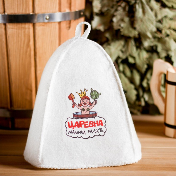 Шапка банная с термопечатью "Царевна мамина радость"/1838016