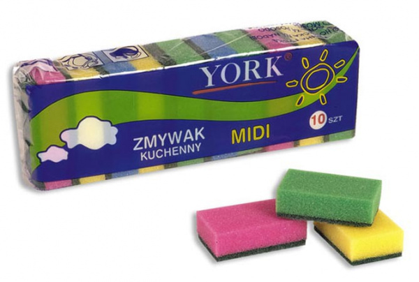Губки для посуды ЙОРК MIDI 10шт