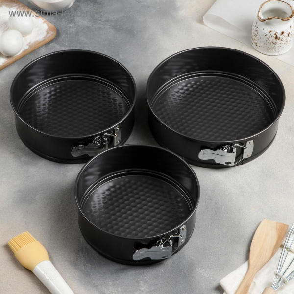 Набор форм для выпечки с антипригарным покрытием "Элин.Круг" 3шт. 2594967