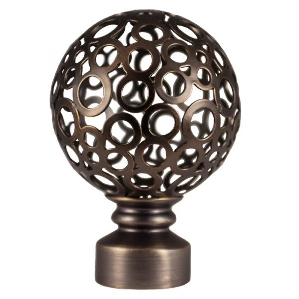 Наконечник Шар ажурный шоколад D16 (уп.2шт)