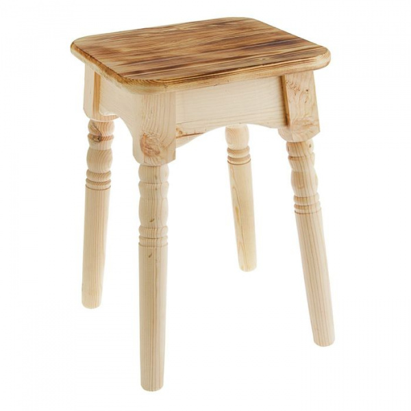 Табурет "Классика",натуральная сосна сиденье обожжённое/2448627