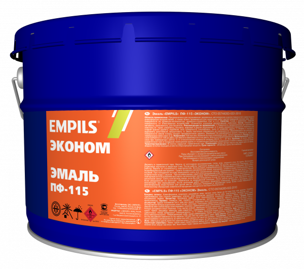 Эмаль EMPILS ПФ-115 «ЭКОНОМ» красная 20 кг