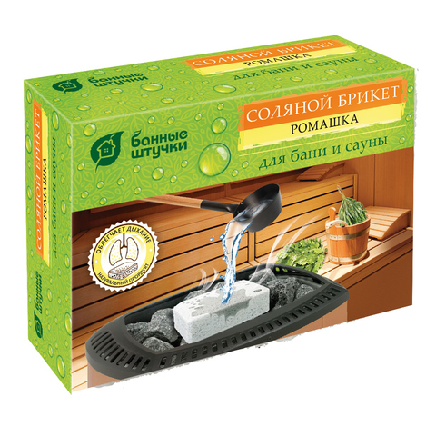 Соляной брикет с травами "Ромашка", 1300 г /32401