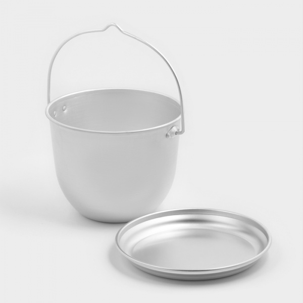 Котелок с крышкой, 4,5 л, конический, травленный /1281027