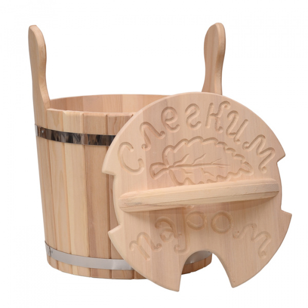 Запарник с крышкой 20 л, кедр   3857160