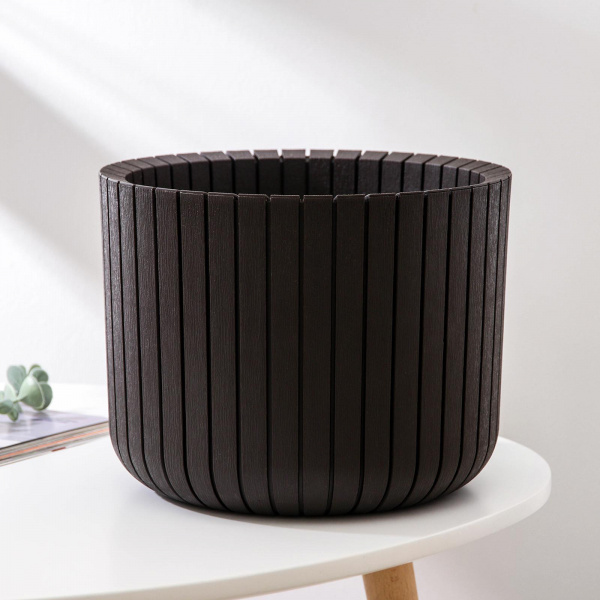 Кашпо «Шато», 8 л, цвет коричневый ротанг /6628160