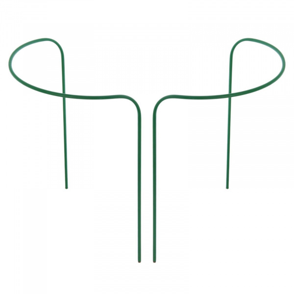 Кустодержатель, d = 60 см, h = 90 см, ножка d = 1 см, металл, набор 2 шт., зелёный /4181507