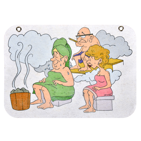 Панно войлочное "В парилке" 34,5*21,5 см "Банные штучки", войлок 100% /41210