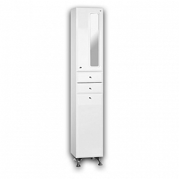 Шкаф-колонна "Эко 10/13" (ящик, корзина) вставка Зеркальная 