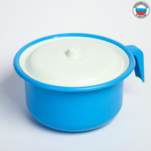 Горшок детский с крышкой, оттенки синего МИКС    1807203