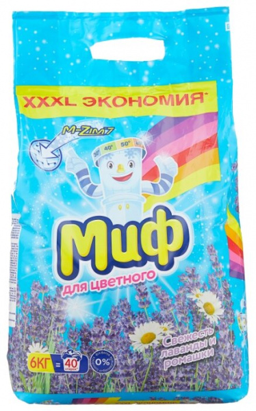 Стиральный порошок МИФ автомат 6кг Свежесть Лаванды и ромашки