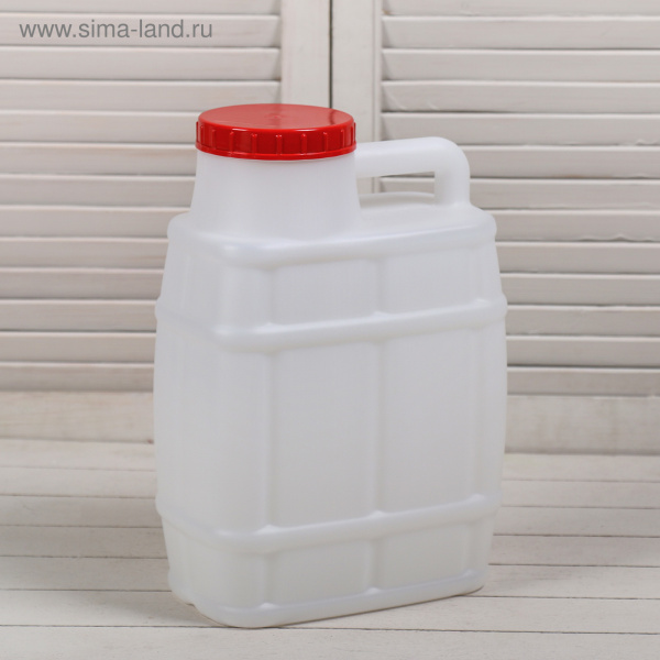 Канистра пищевая «Бочонок», 10 л, белая /696555
