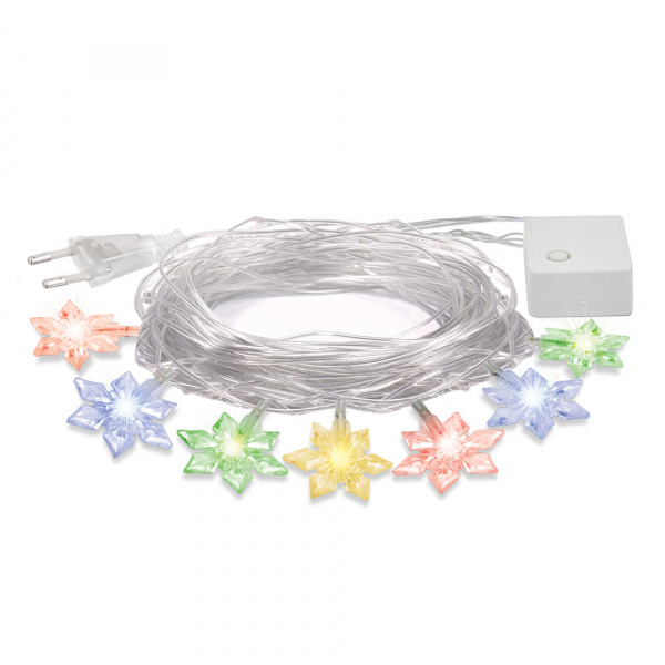 Электрогирлянда "Цветочки" 80 разноцветных LED ламп/55084