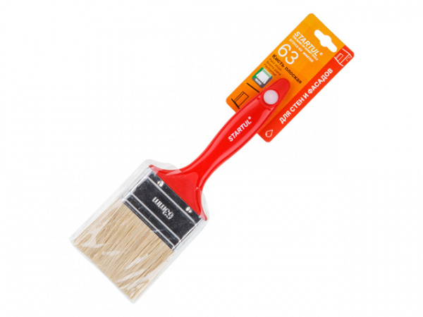 Кисть плоская 2,5"-63мм смеш. щетина (стены, фасады) STARTUL MASTER/ST0113-63