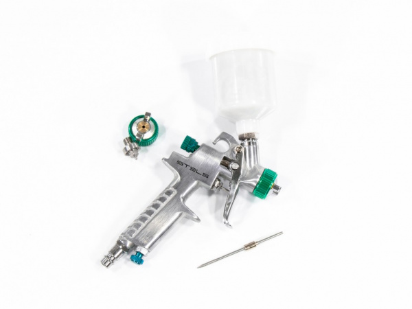 Краскораспылитель AG 810 HVLP, гравитационный, сопло 0,8 мм и 1 мм /57361