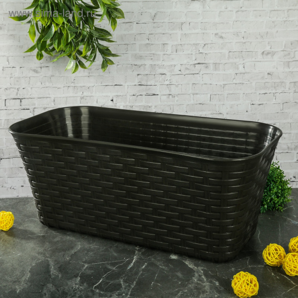 Балконный ящик 40 см "Ротанг", цвет коричневый/1155763