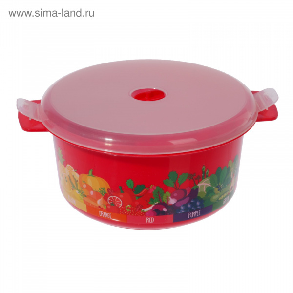 Емкость для холодильника и СВЧ Vitaline, роза, BEROSSI (Изделие из пластмассы. Размер 236 х 200 х 1