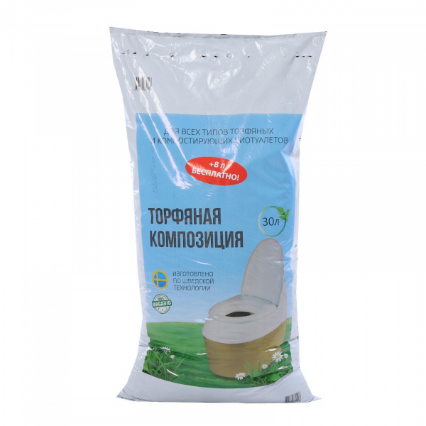 Торфяная композиция Piteco, 38 л, для биотуалетов/5133952