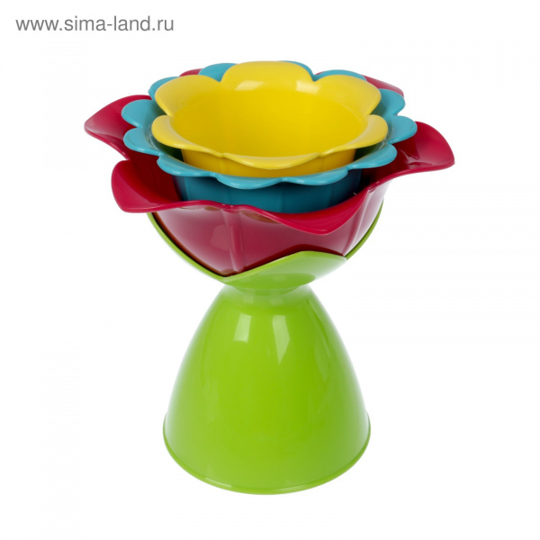 Набор воронок на подставке 3 шт "Цветы" 1887134